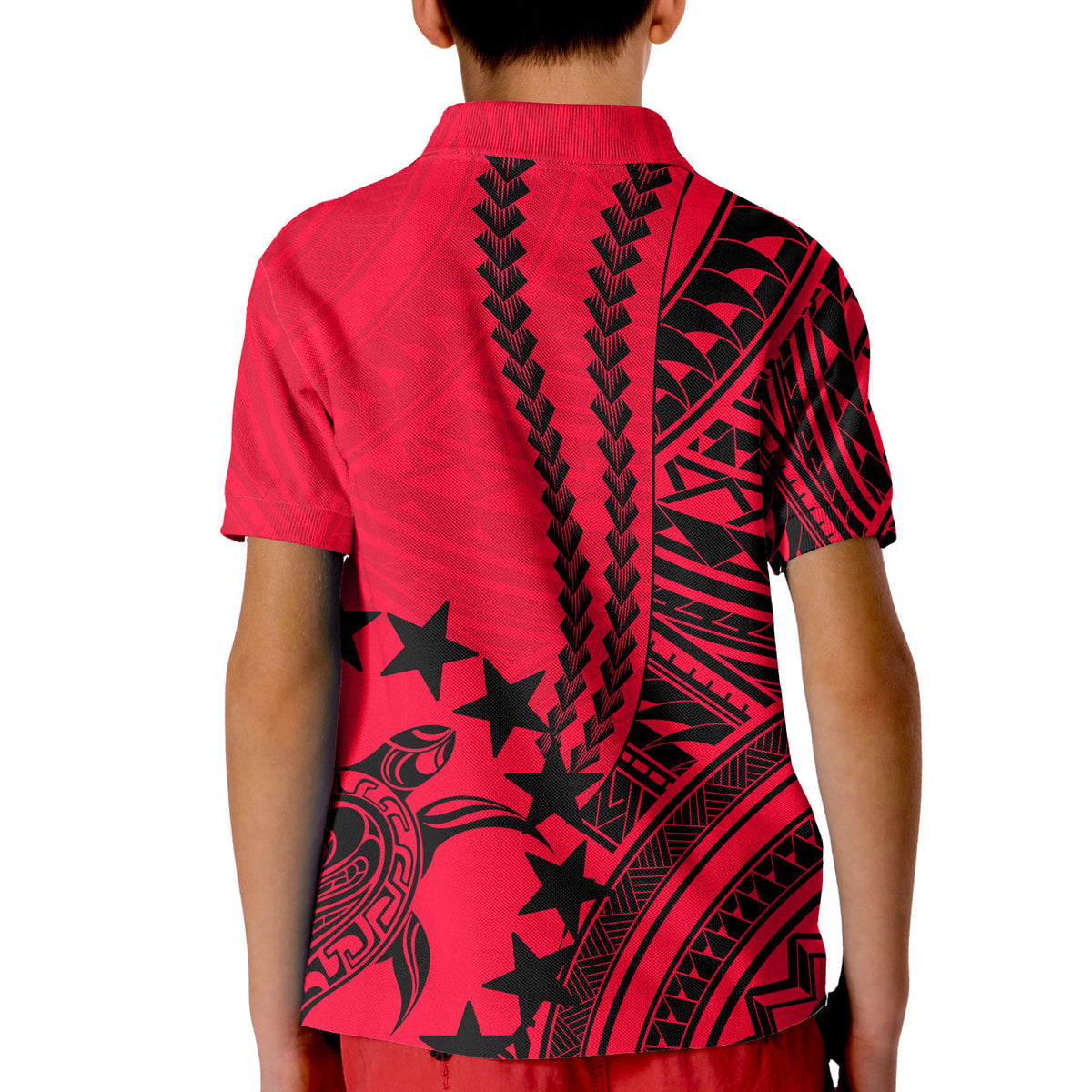 Cook Islands Atiu Polynesian Polo Shirt KID LT6 - Wonder Print Shop