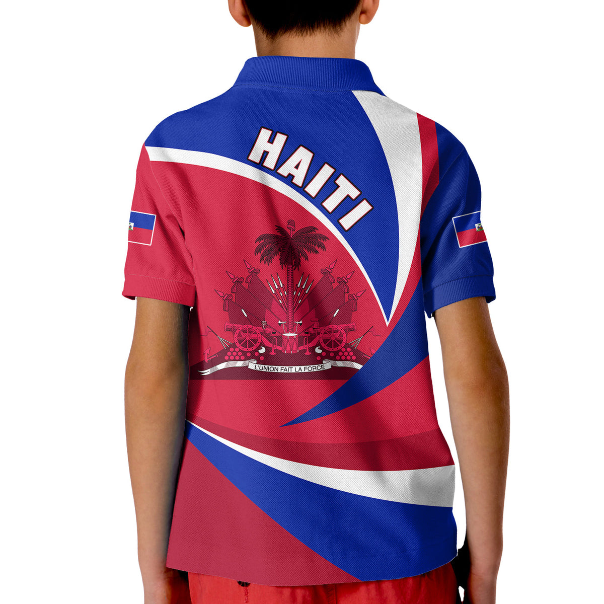 Haiti Polo Shirt KID Style Color Flag LT13 - Wonder Print Shop