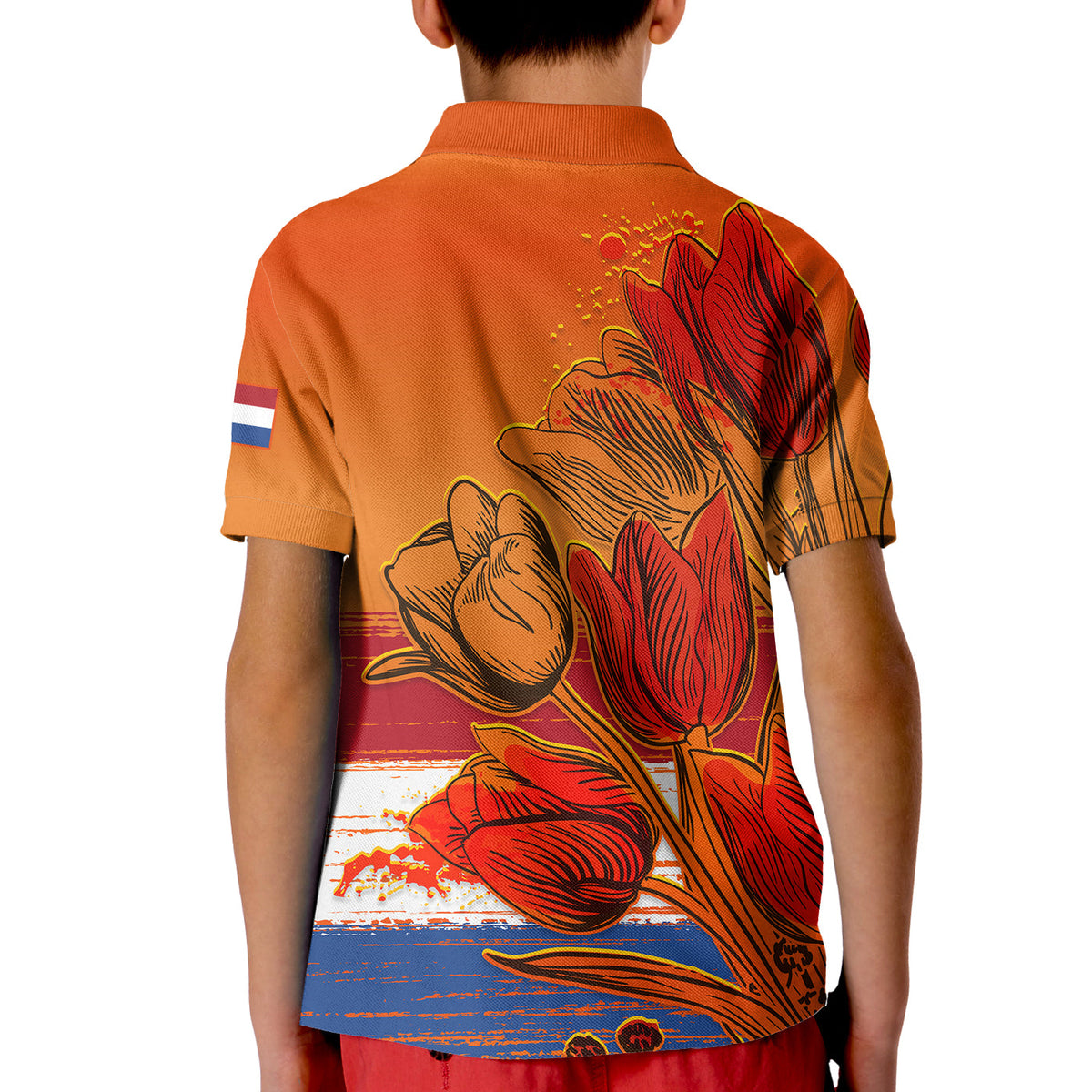 Custom Netherlands Polo Shirt KID Style Tulip National Flower LT13 - Wonder Print Shop