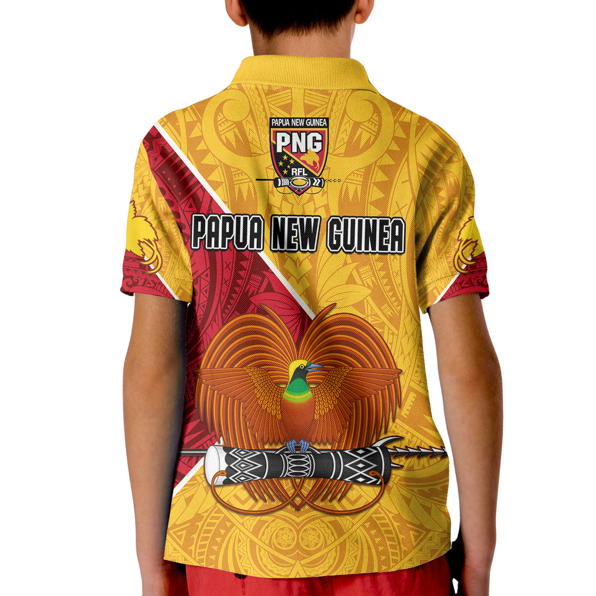 The Kumuls PNG Polo Shirt KID Papua New Guinea Polynesian Dynamic Style - Wonder Print Shop