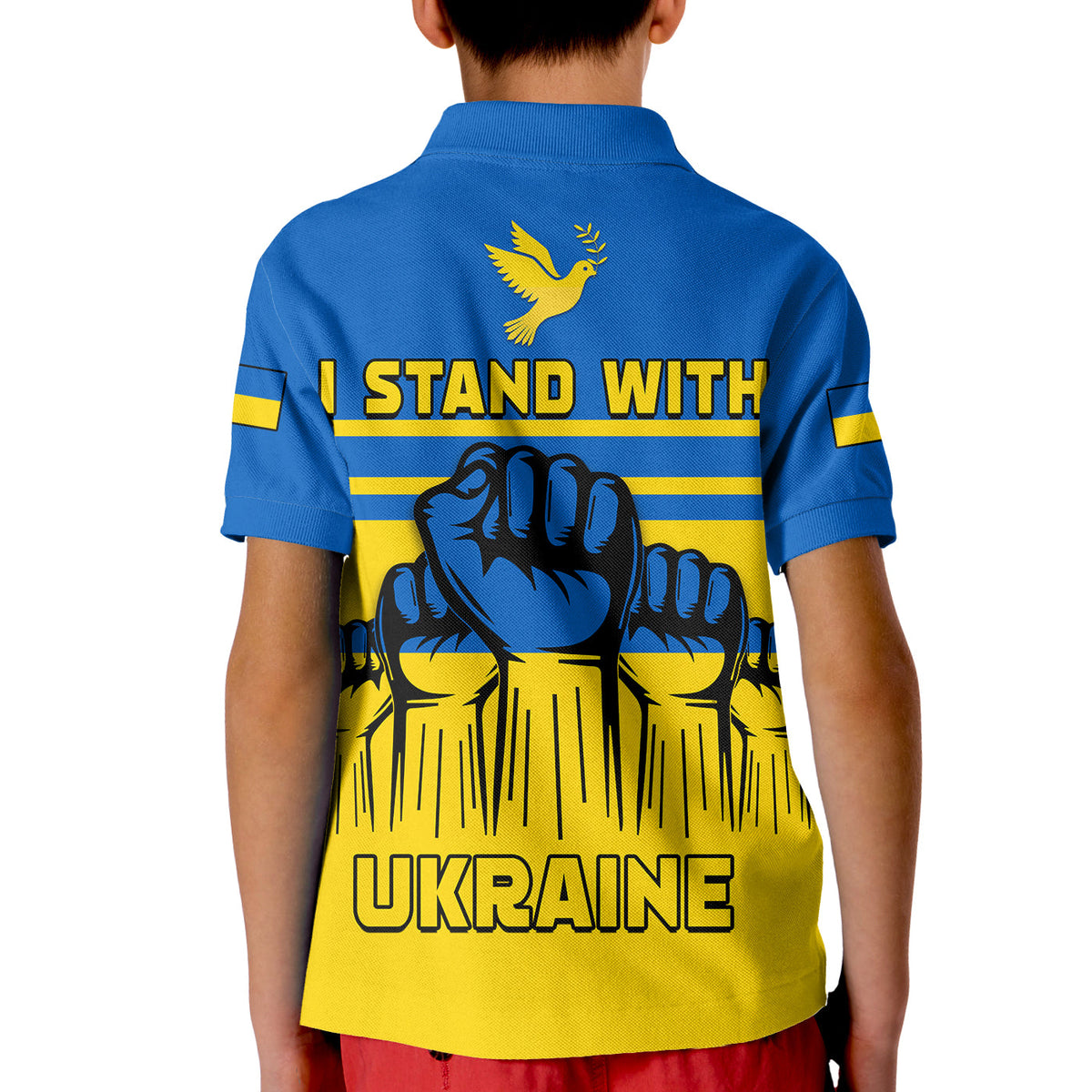 Custom Ukraine Polo Shirt KID Strong Ukrainian LT13 - Wonder Print Shop