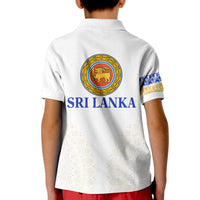 Sri Lanka Polo Shirt KID Traditional Pattern and Elephants LT13 - Wonder Print Shop