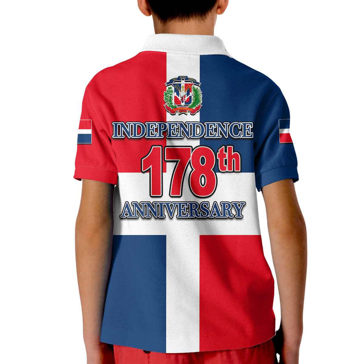 Dominican Republic Polo Shirt Independence Day KID LT6 - Wonder Print Shop