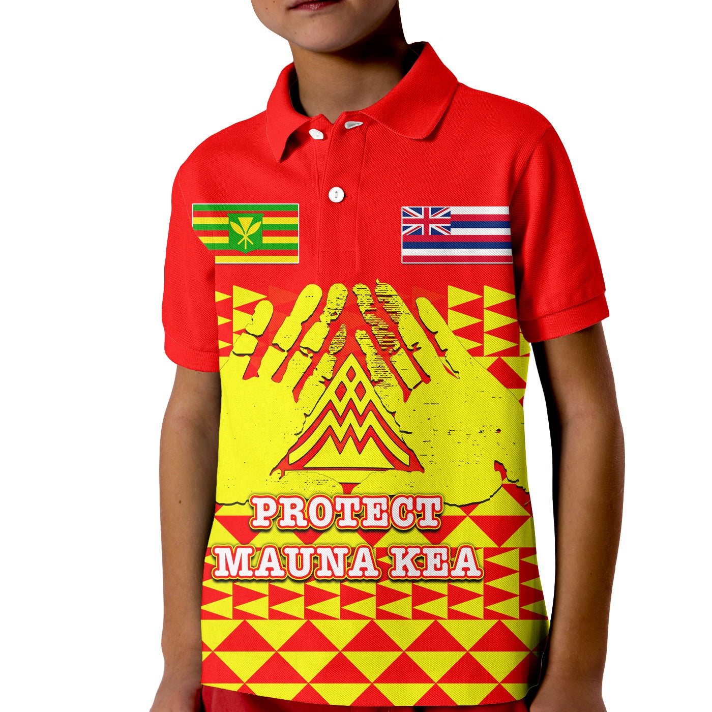 custom-personalised-hawaii-polo-shirt-kid-protect-mauna-kea
