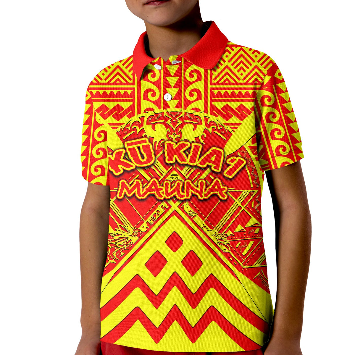 Custom Hawaii Mauna Kea Polo Shirt KID LT6 - Wonder Print Shop