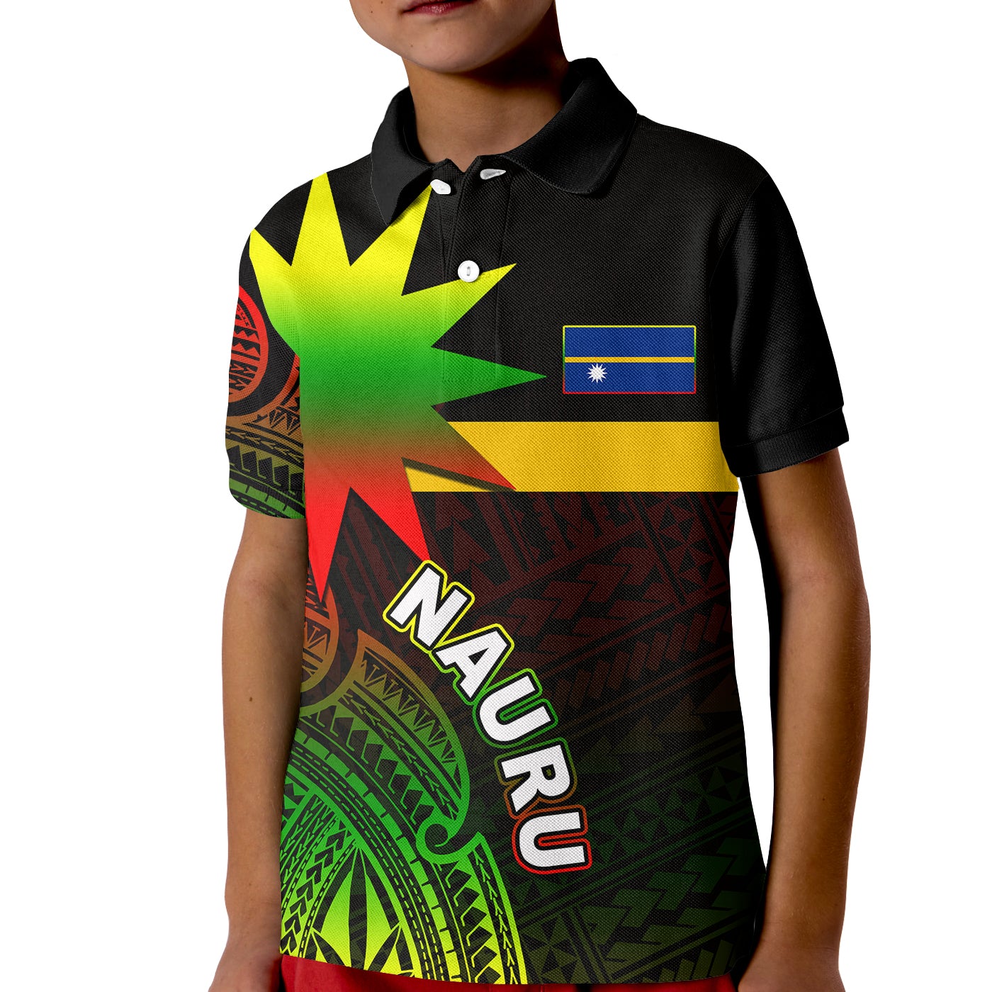 custom-personalised-nauru-polo-shirt-kid-flag-in-heart-no3
