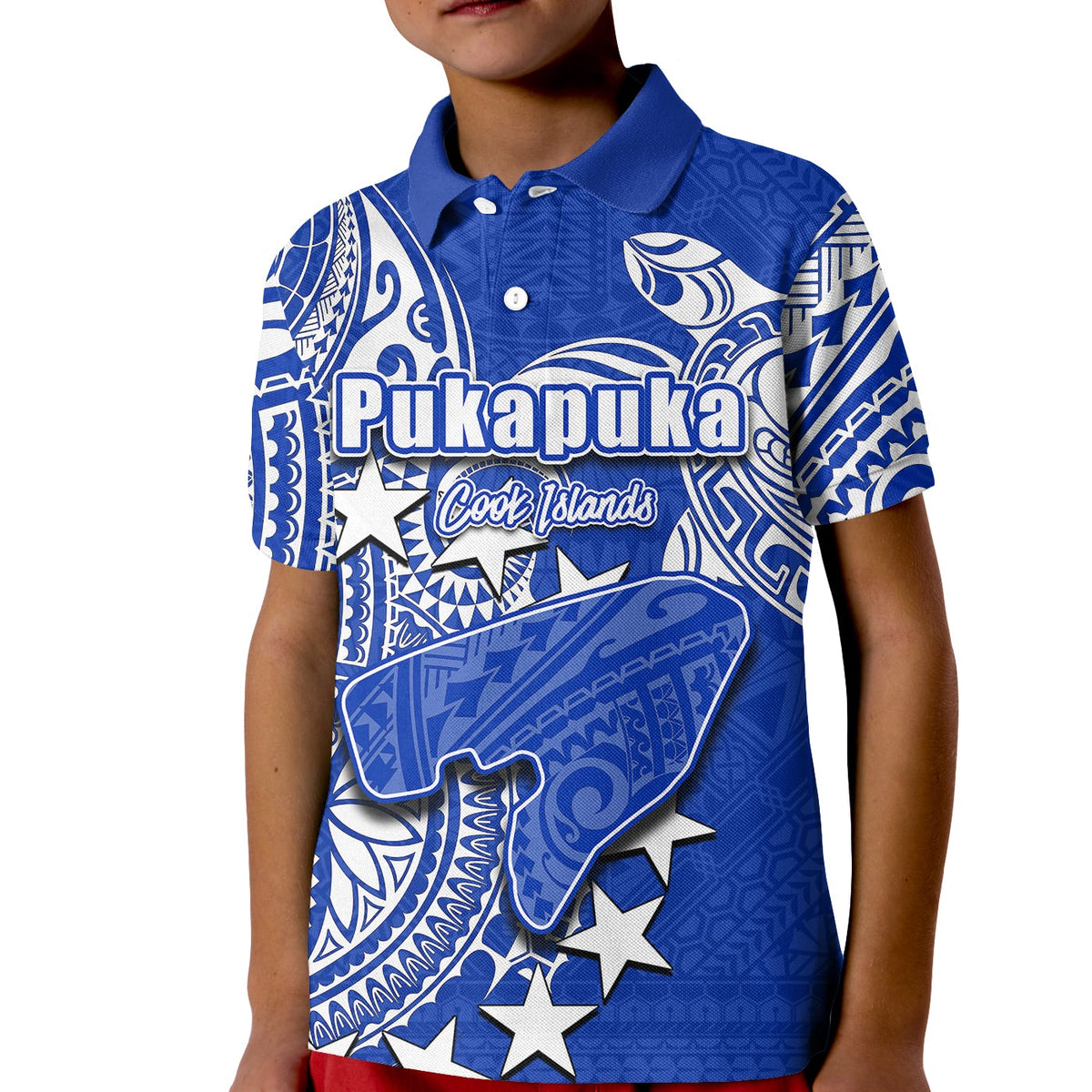 Custom Cook Islands Polo Shirt KID Pukapuka LT6 - Wonder Print Shop