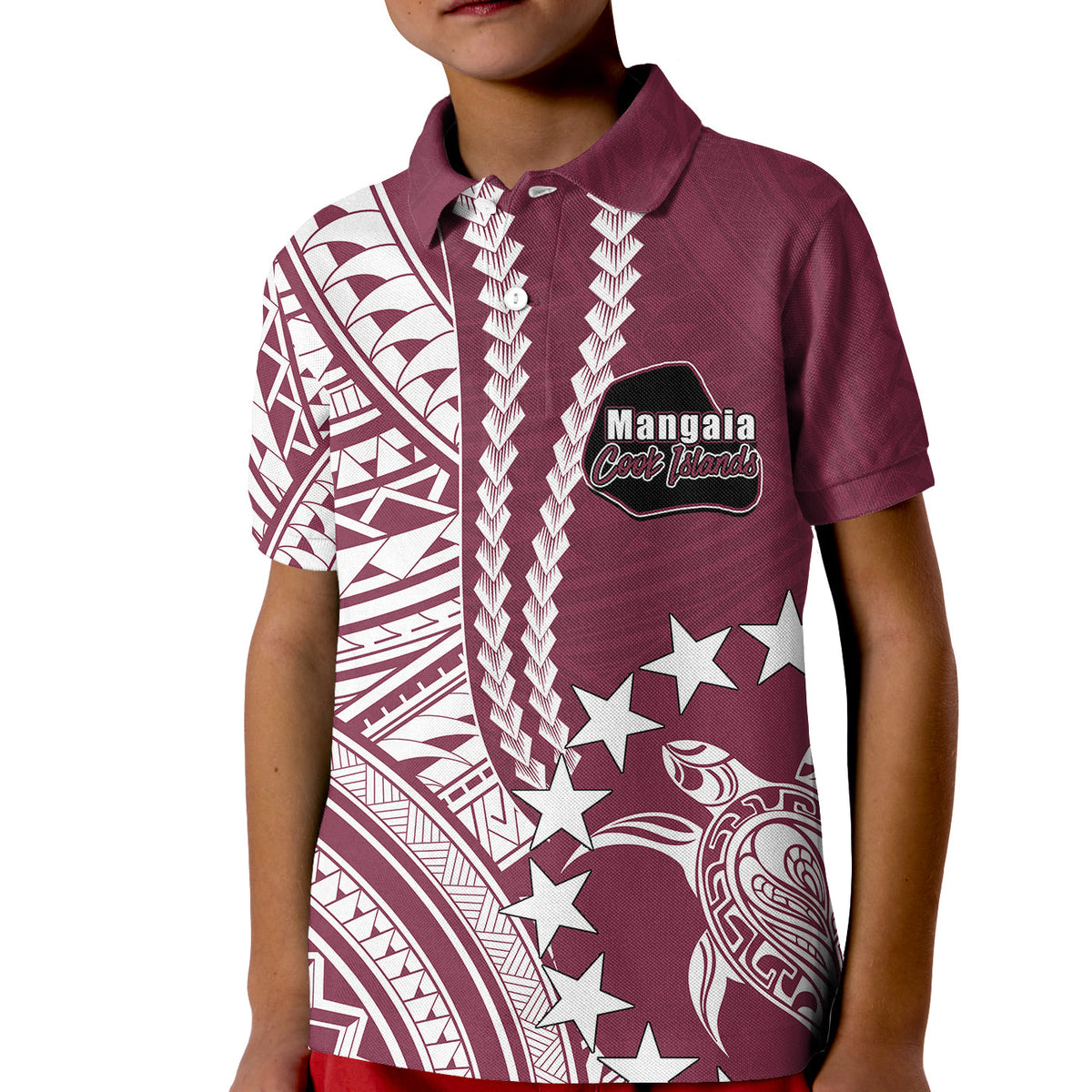 Cook Islands Mangaia Polynesian Polo Shirt KID LT6 - Wonder Print Shop