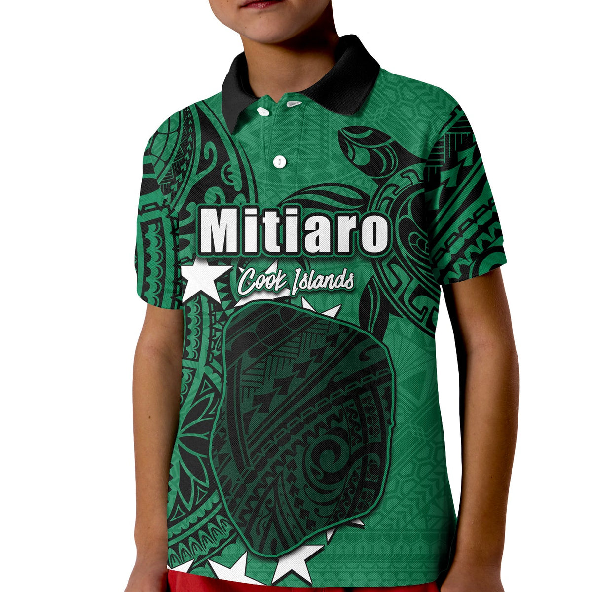 Custom Cook Islands Polo Shirt KID Mitiaro LT6 - Wonder Print Shop