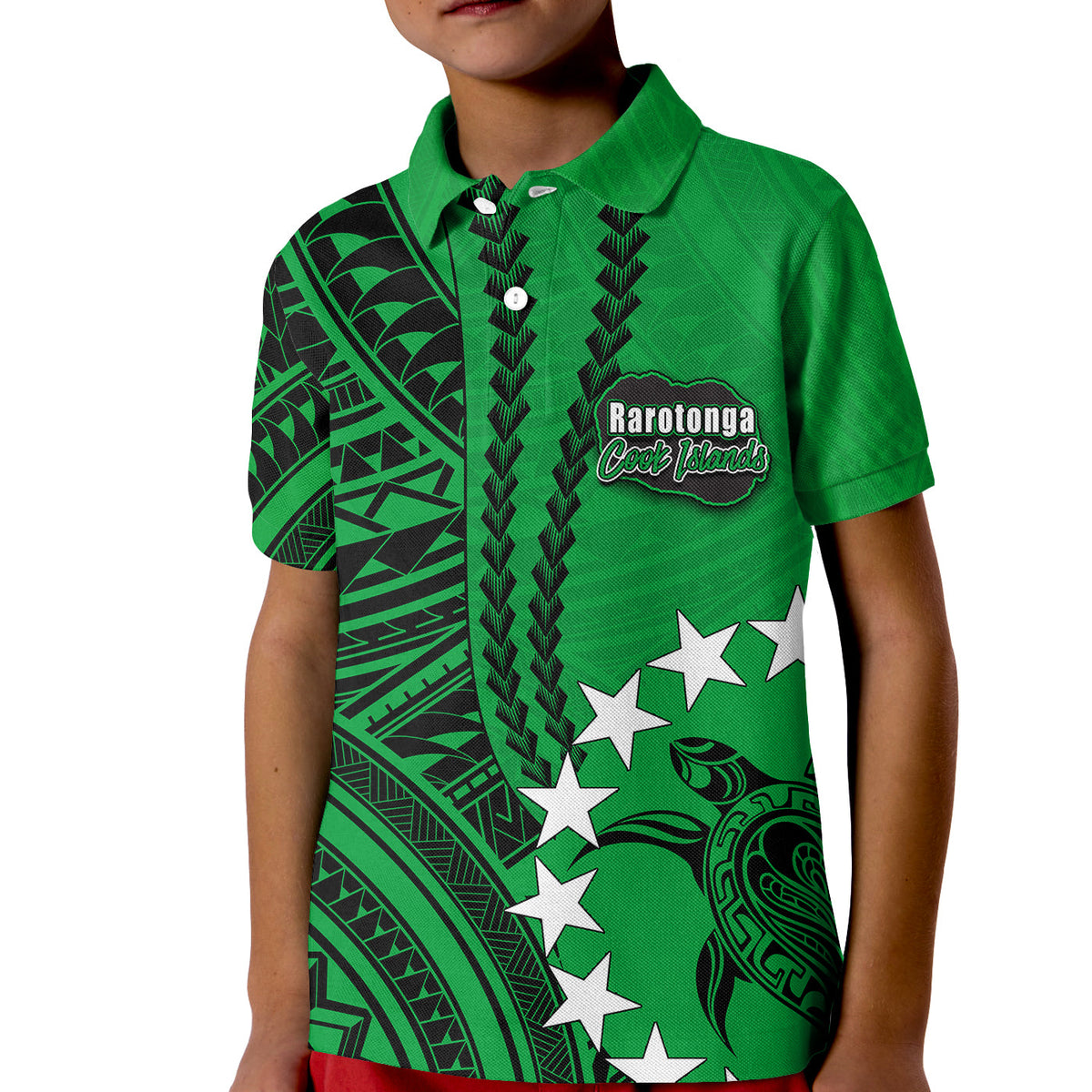 Cook Islands Rarotonga Polynesian Polo Shirt KID LT6 - Wonder Print Shop