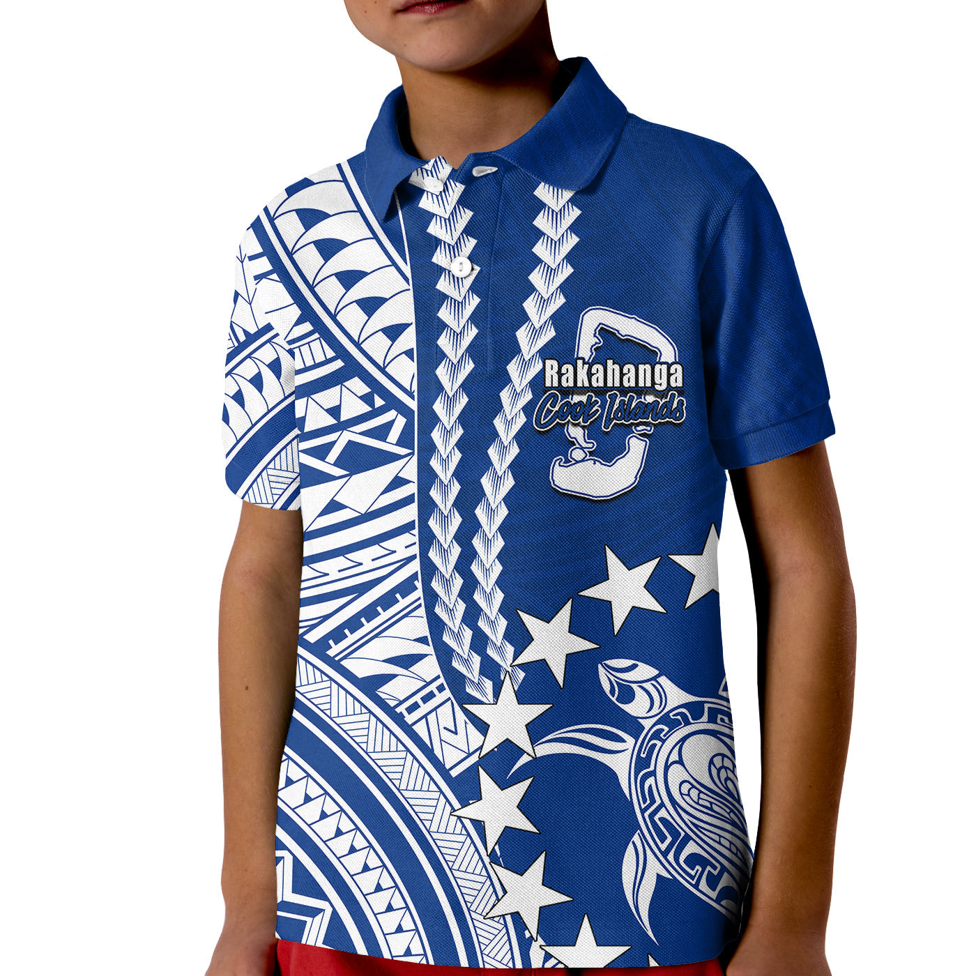 Cook Islands Rakahanga Polynesian Polo Shirt KID LT6 - Wonder Print Shop