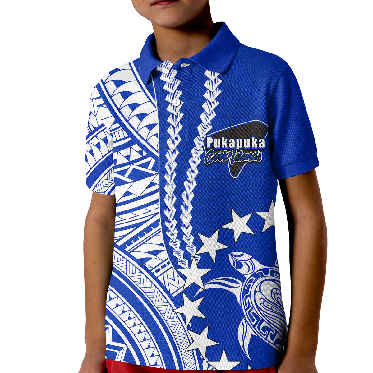 Cook Islands Pukapuka Polynesian Polo Shirt KID LT6 - Wonder Print Shop
