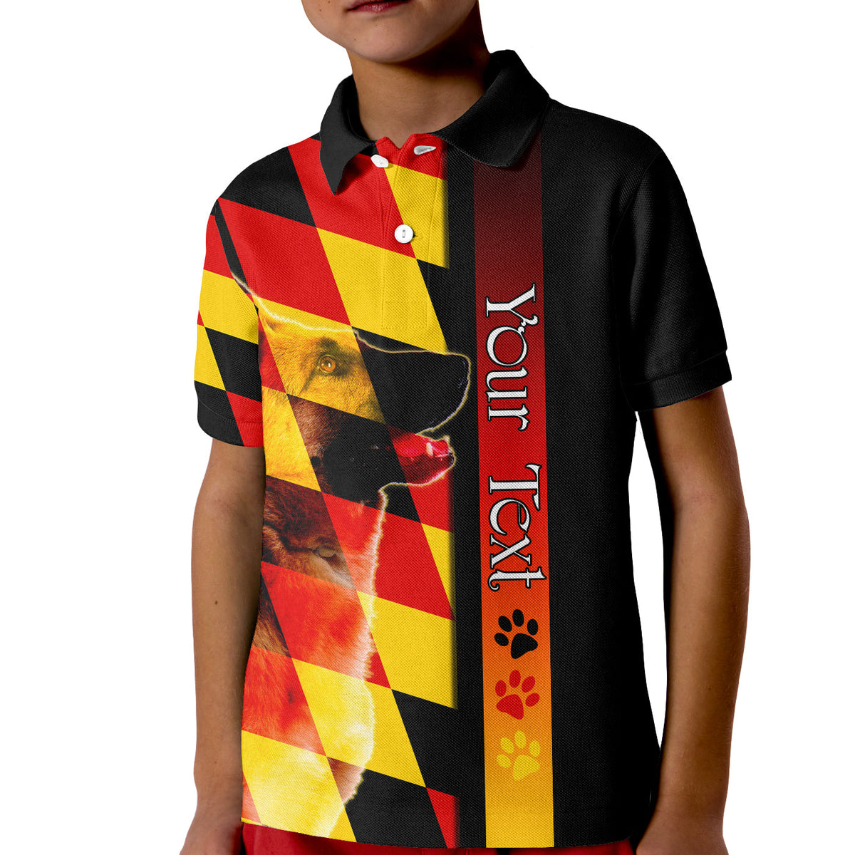 Custom German Shepherd Polo Shirt KID Germany Dogs Lovers LT13 - Wonder Print Shop
