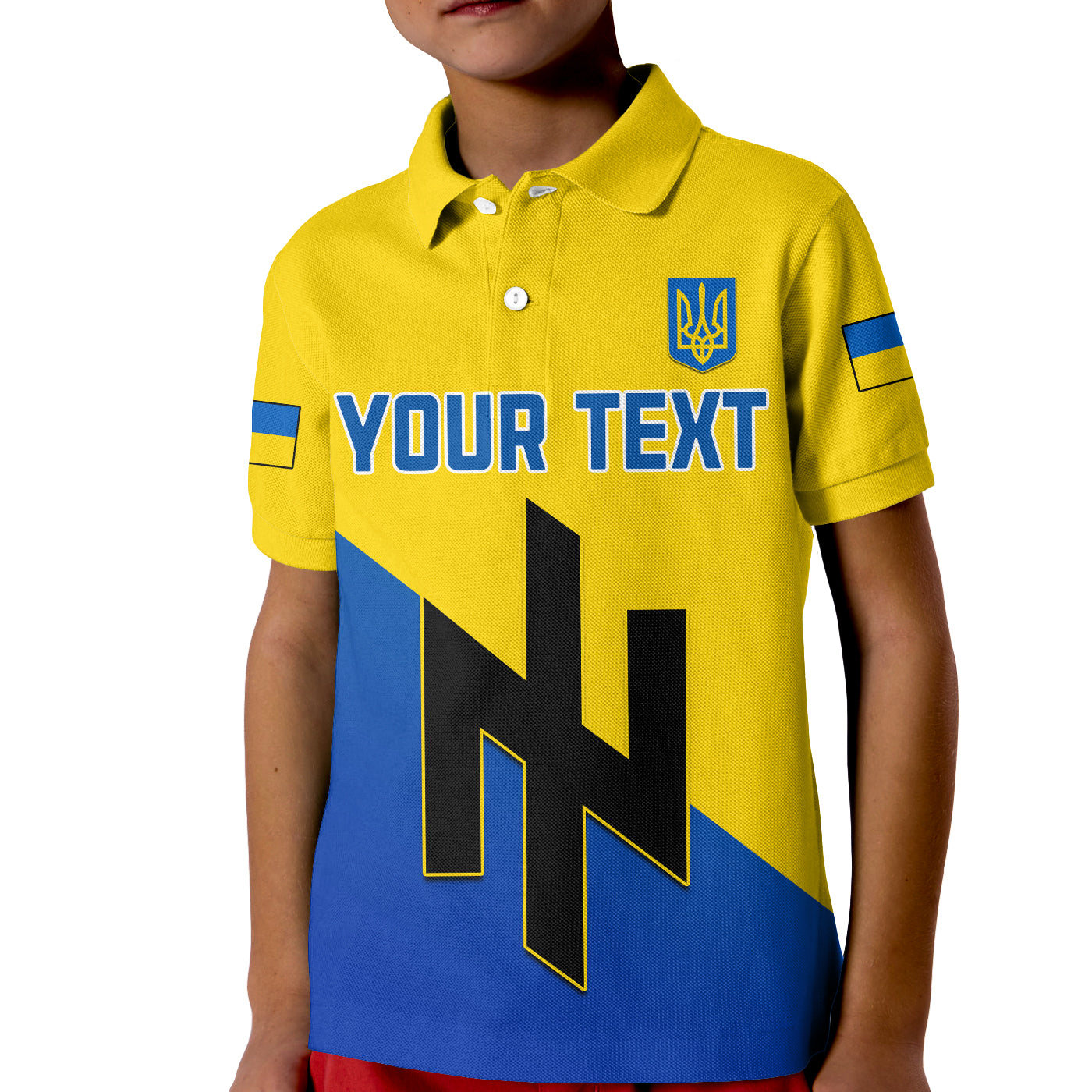 custom-personalised-ukraine-polo-shirt-kid-style-flag-come-on