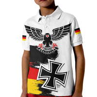 Custom Germany Polo Shirt KID Grunge Deutschland Flag and Eagle LT13 - Wonder Print Shop