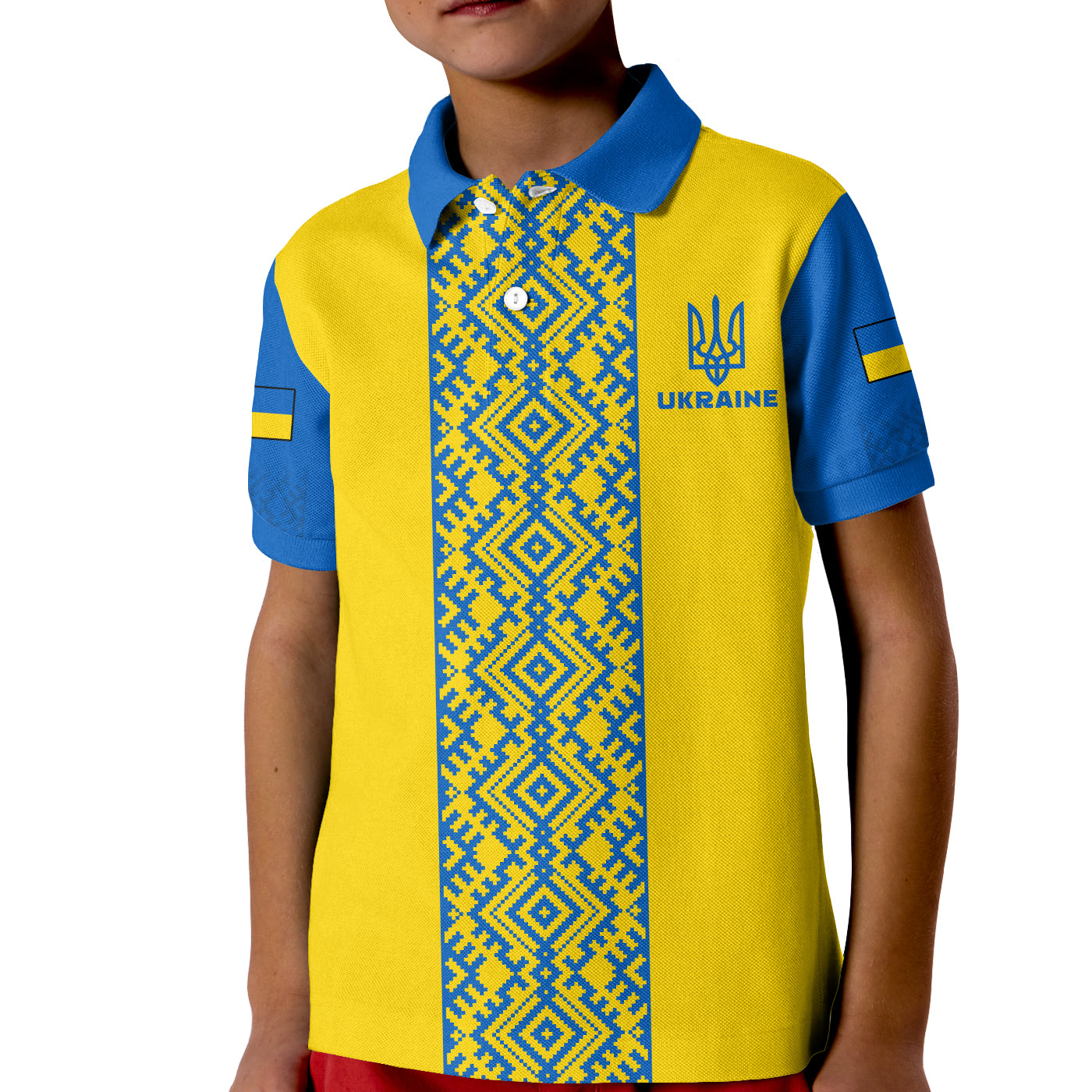 Ukraine Polo Shirt KID Ukrainian Pattern LT13 - Wonder Print Shop
