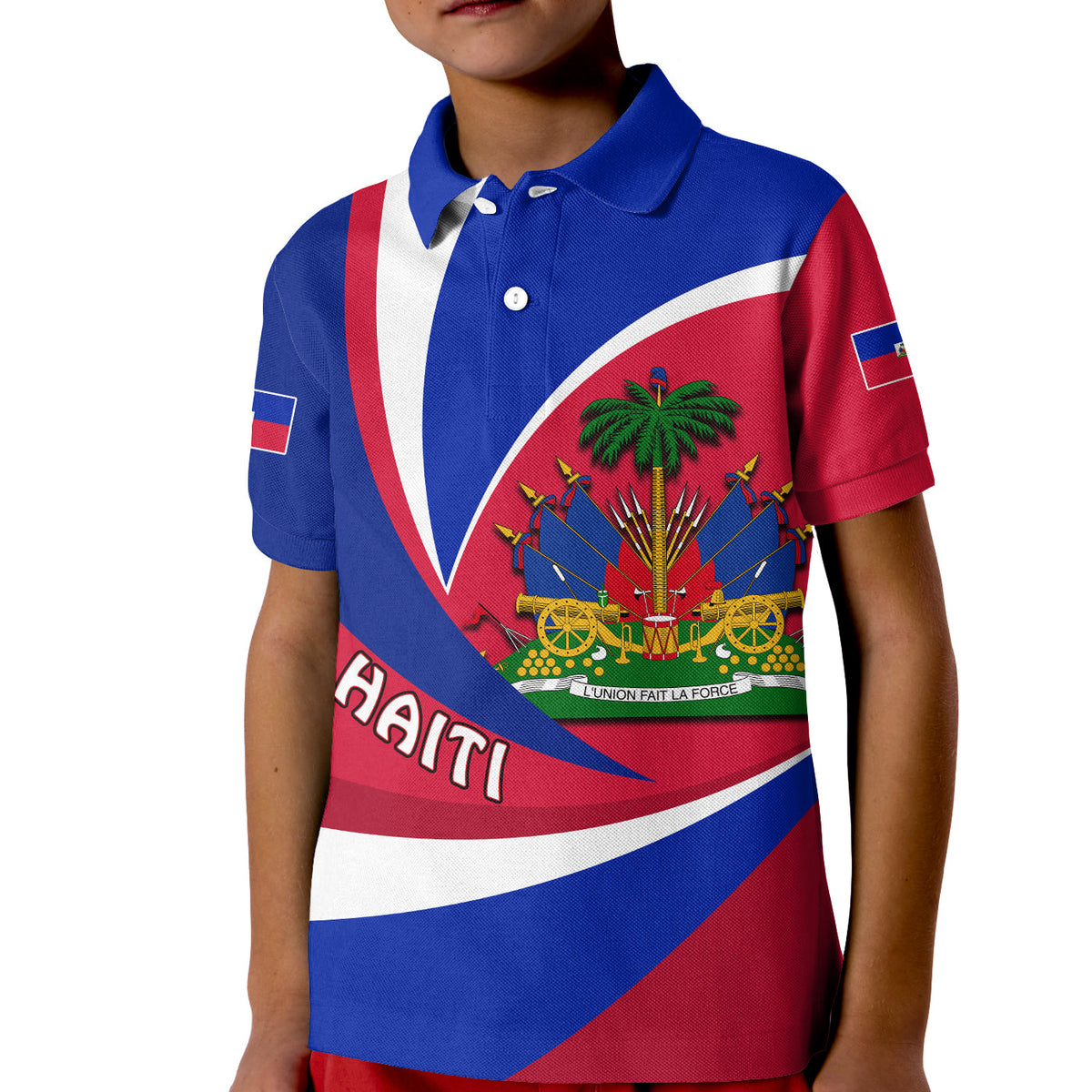 Haiti Polo Shirt KID Style Color Flag LT13 - Wonder Print Shop