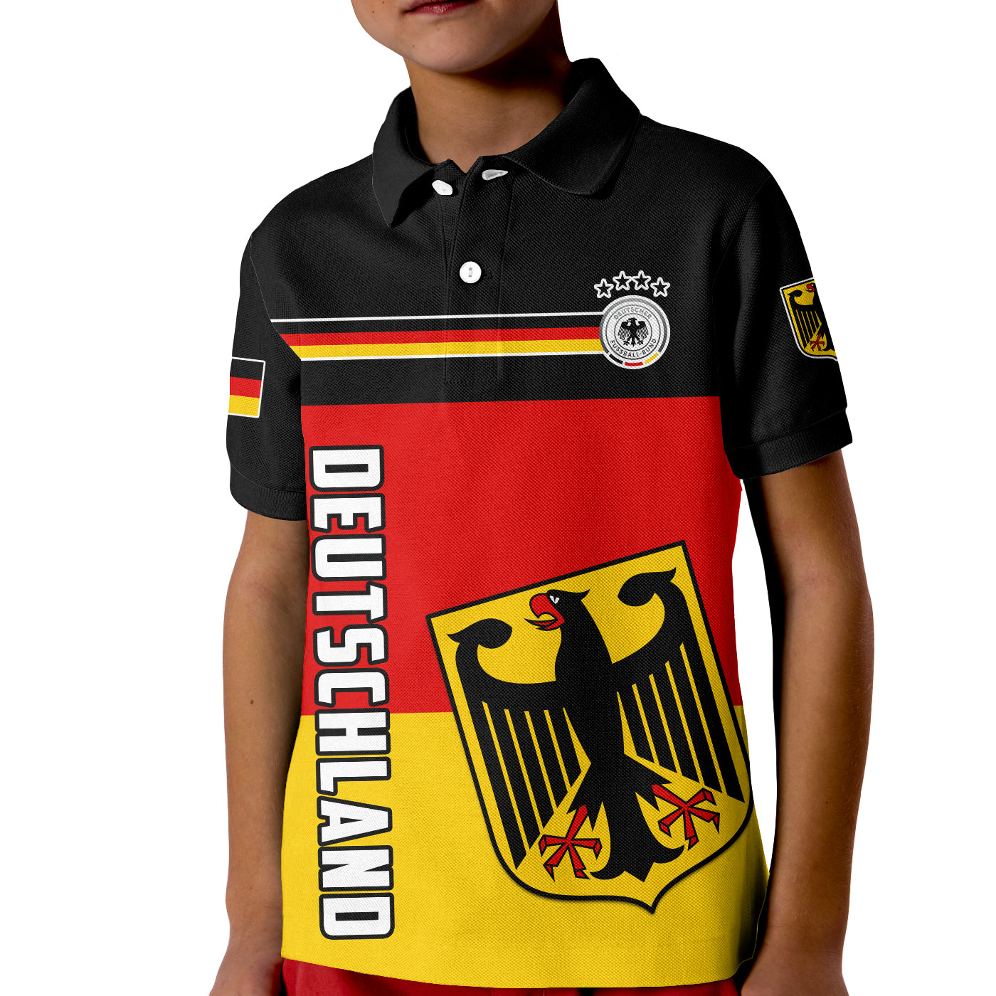 Germany Football Polo Shirt KID Deutschland Sporty Style LT13 - Wonder Print Shop