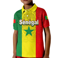 Senegal Polo Shirt Independence Day KID African Pattens LT6 - Wonder Print Shop