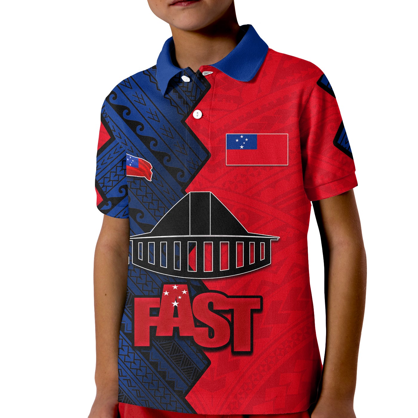 custom-personalised-fast-samoa-polo-shirt-kid-half-style