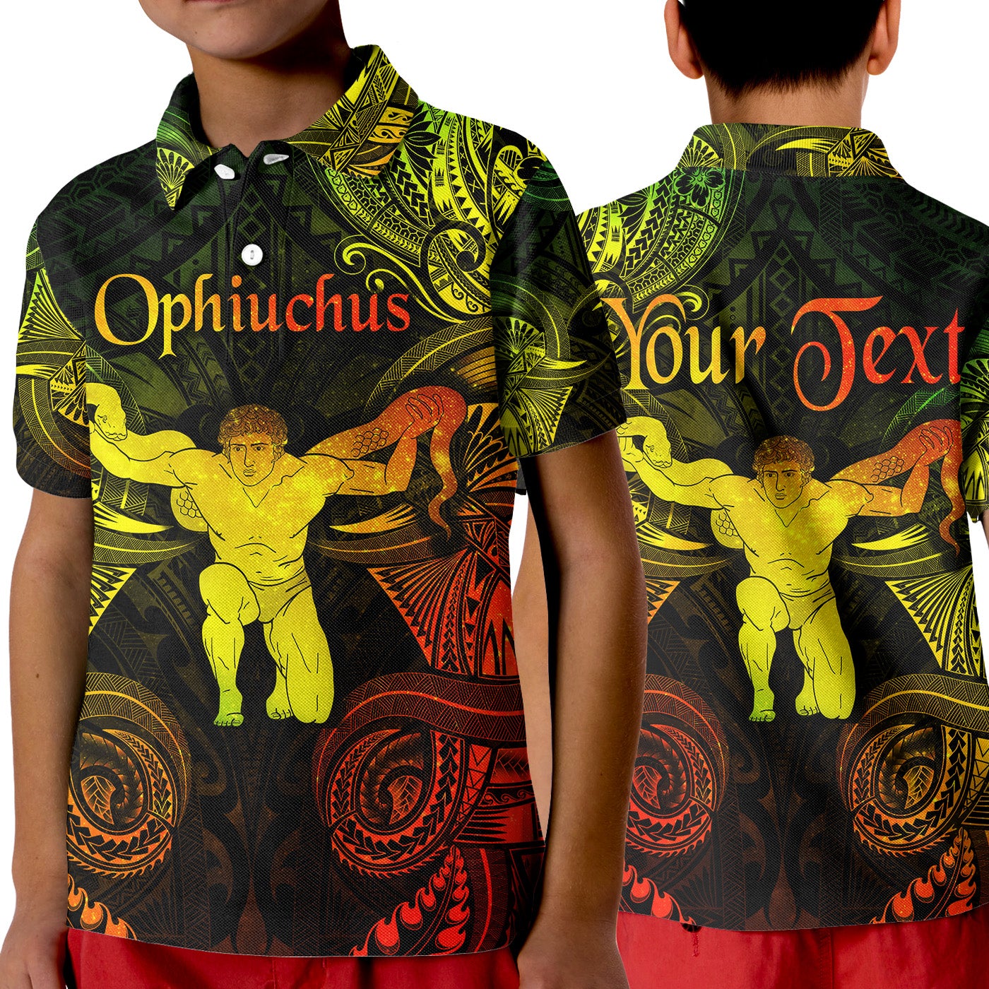 custom-personalised-ophiuchus-zodiac-polynesian-polo-shirt-kid-unique-style-reggae