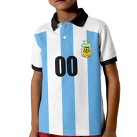 (Custom And Number) Argentina Home Polo Shirt Mens World Cup Soccer Jersey LT6 - Wonder Print Shop