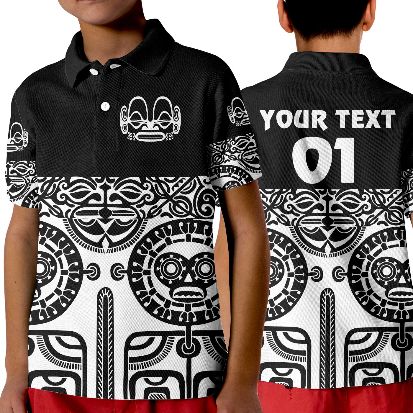 custom-personalised-marquesas-islands-polo-shirt-kid-marquesan-tattoo-special-style-black