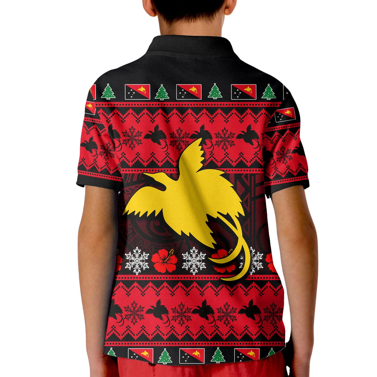 Papua New Guinea Polo Shirt Christmas KID LT6 - Wonder Print Shop