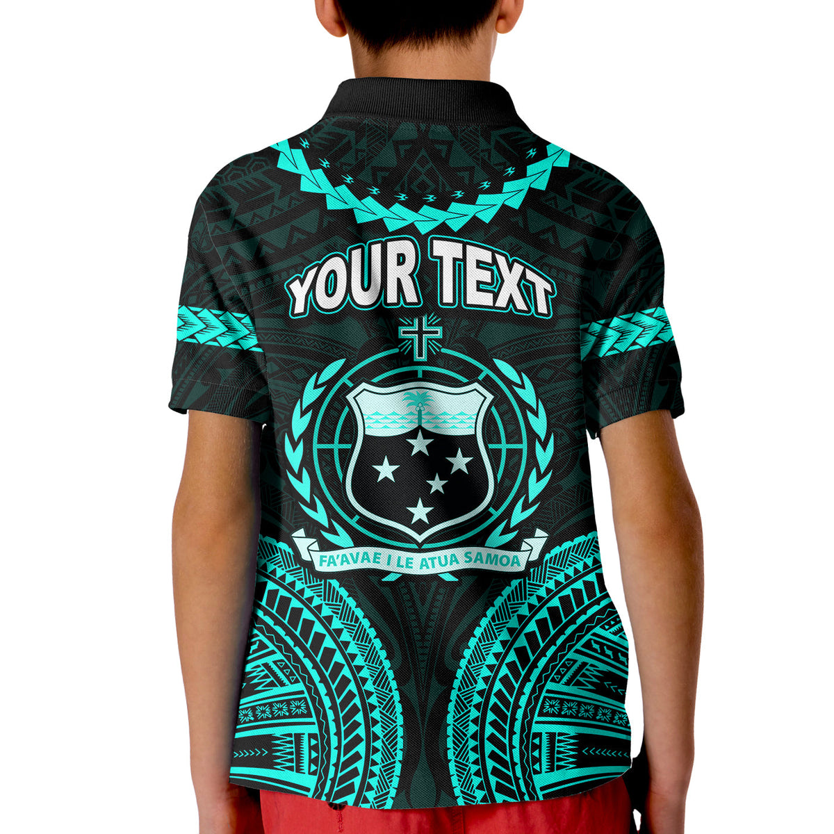 Custom Samoa Ula Nifo Tribal Polo Shirt KID Green Style LT6 - Wonder Print Shop