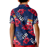 Hibiscus Fiji Polo Shirt KID Hawaii Style No.2 LT6 - Wonder Print Shop