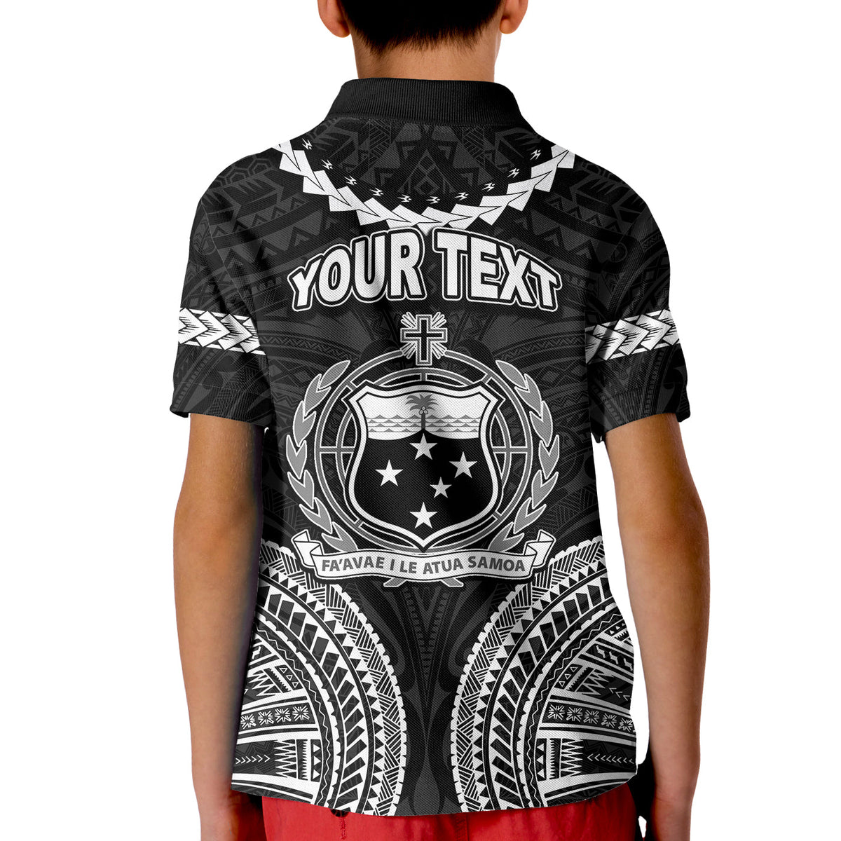 Custom Samoa Ula Nifo Tribal Polo Shirt KID White Style LT6 - Wonder Print Shop