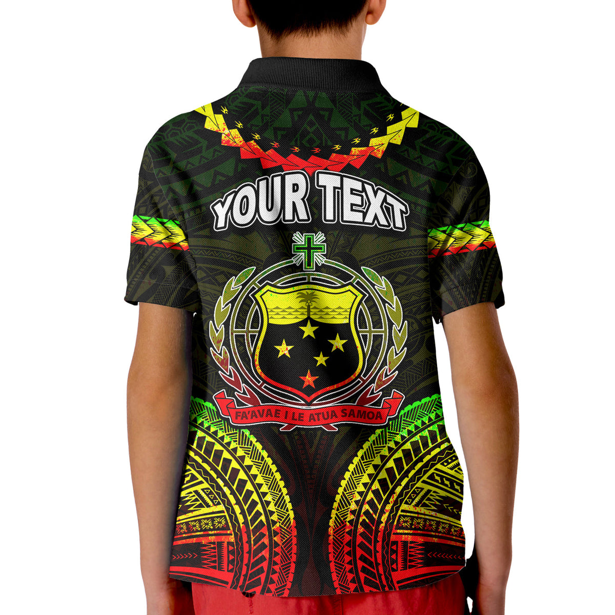 Custom Samoa Ula Nifo Tribal Polo Shirt KID Regage Style LT6 - Wonder Print Shop