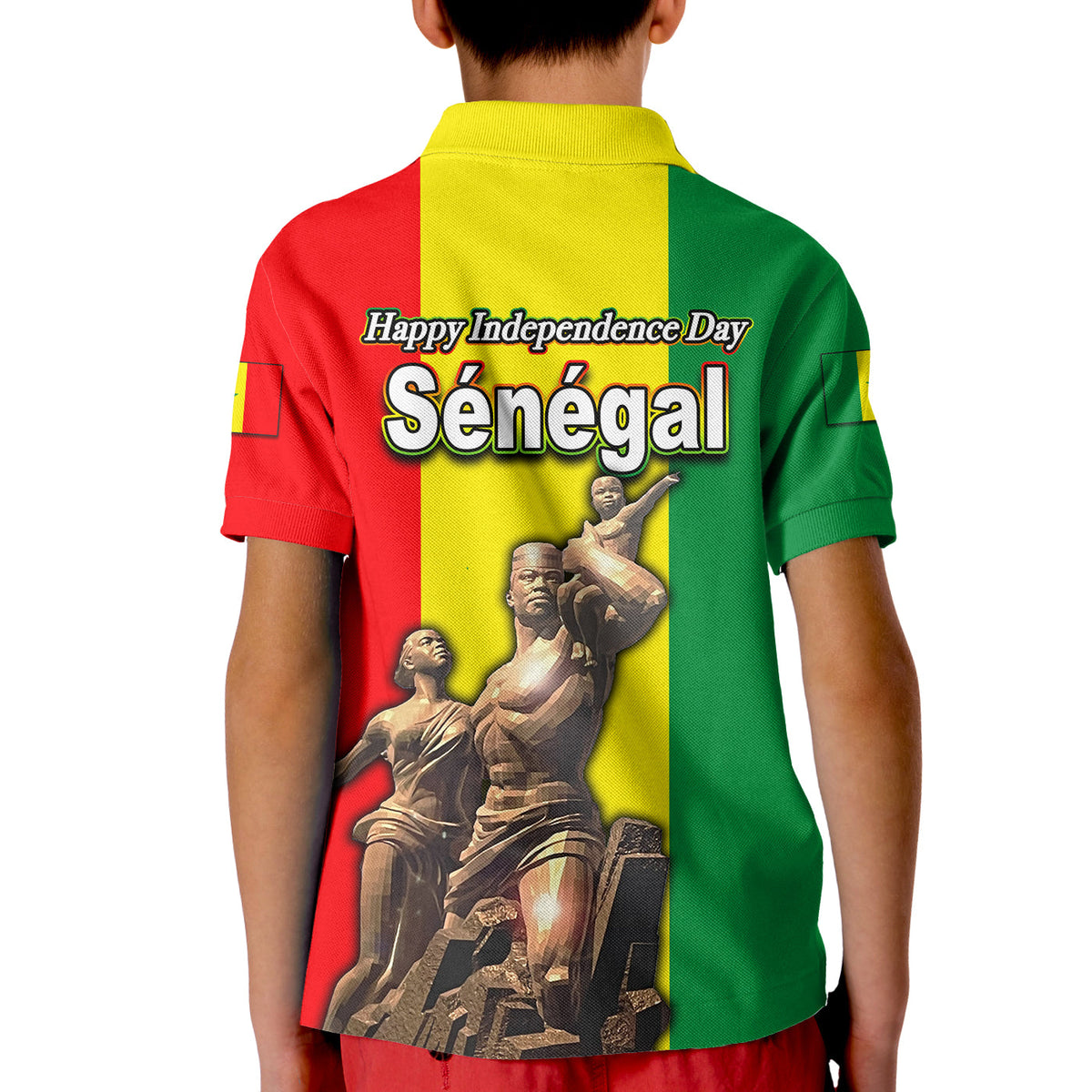 Senegal Polo Shirt Independence Day KID African Renaissance Monument LT6 - Wonder Print Shop