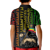 Ethiopia Polo Shirt KID Ethiopia Alphabet Patterns LT6 - Wonder Print Shop