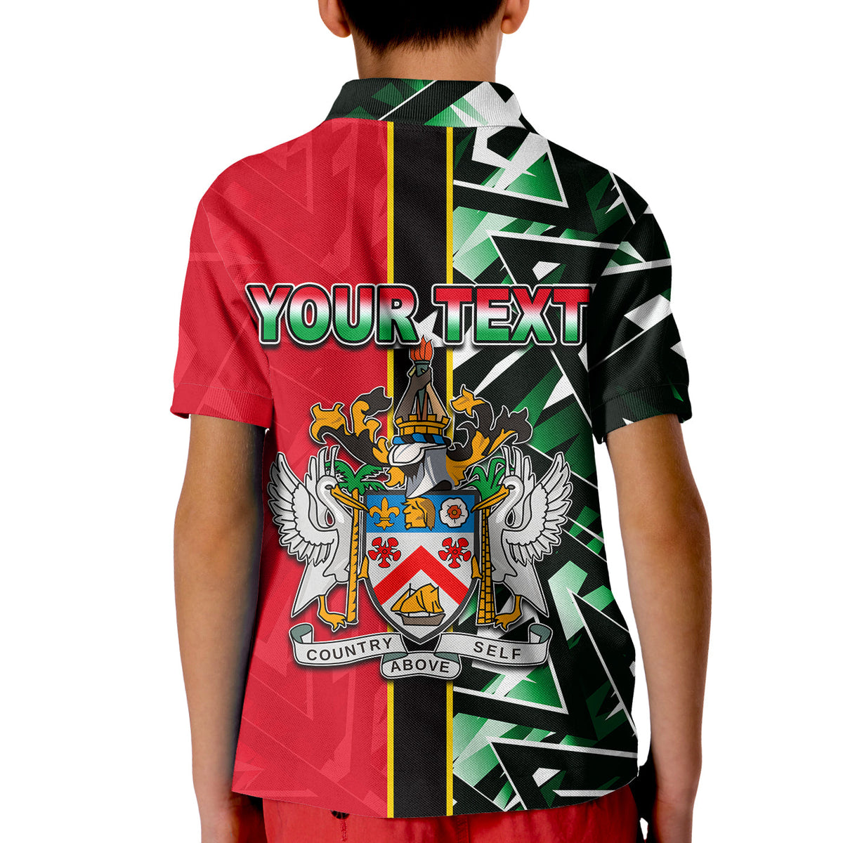 Custom Saint Kitts and Nevis Polo Shirt KID Sport Style LT6 - Wonder Print Shop