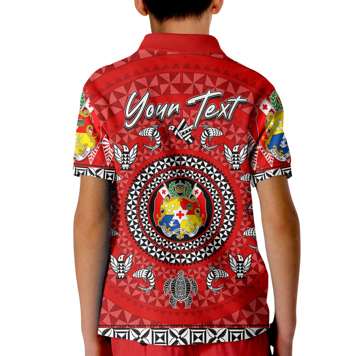 Custom Mate Maa Tonga Ngatu Fonu Rugby Polo Shirt KID LT6 - Wonder Print Shop