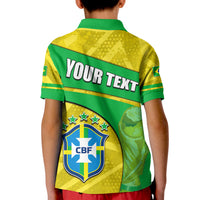 Custom Brasil Polo Shirt Football 2022 KID Basic Style LT6 - Wonder Print Shop