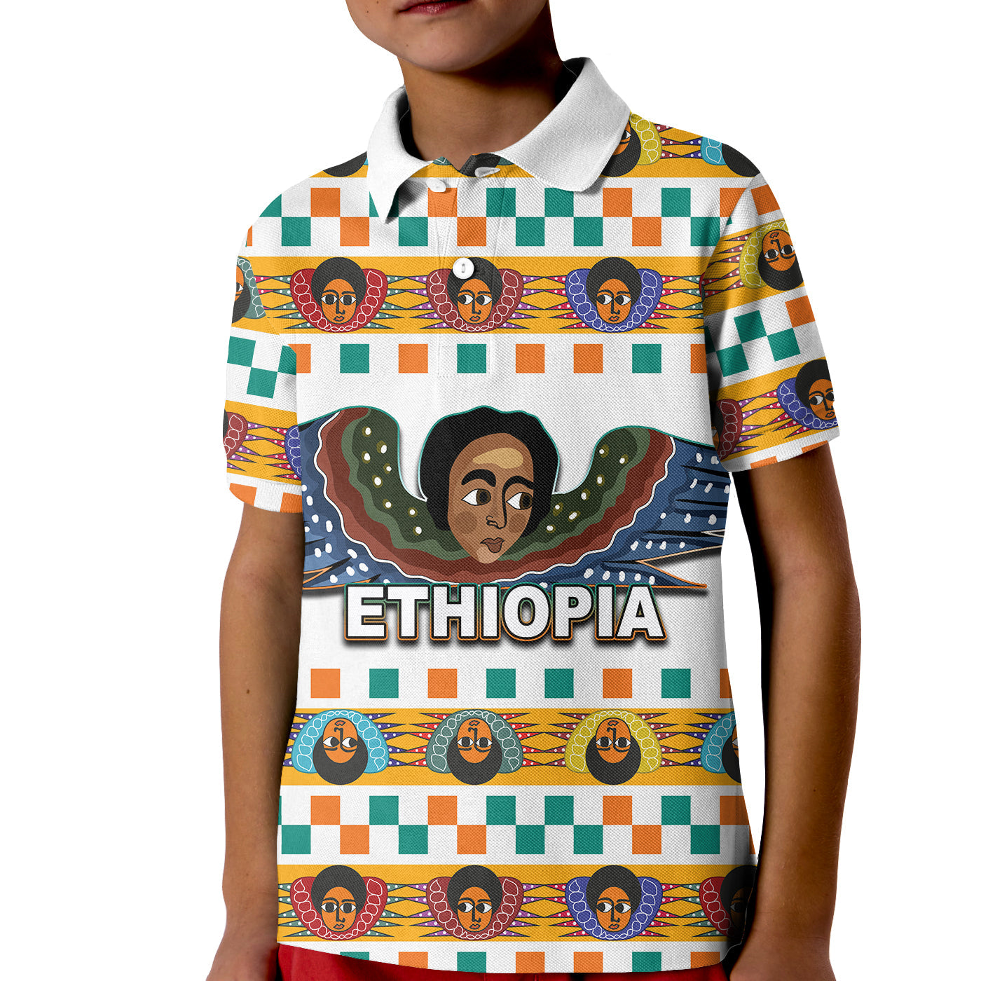 custom-personalised-ethiopia-polo-shirt-kid-ethiopian-church-angels-white