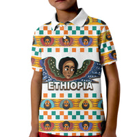 Custom Ethiopia Polo Shirt KID Ethiopian Church Angels White LT6 - Wonder Print Shop