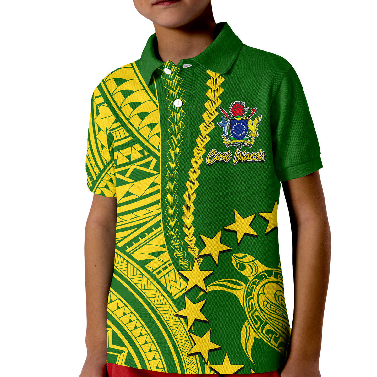 Cook Islands Polynesian Polo Shirt KID LT6 - Wonder Print Shop