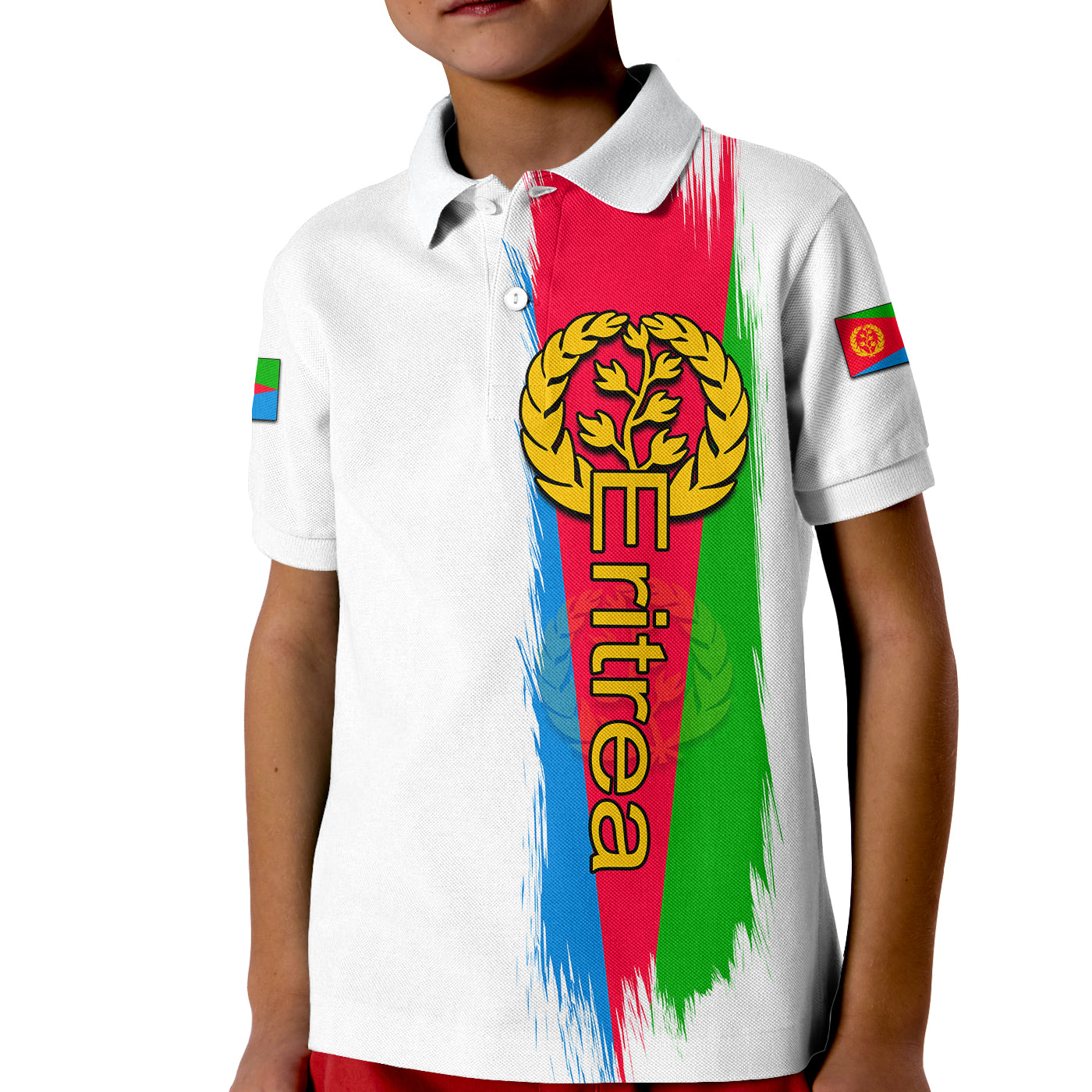 custom-personalised-eritrea-polo-shirt-kid-white-style