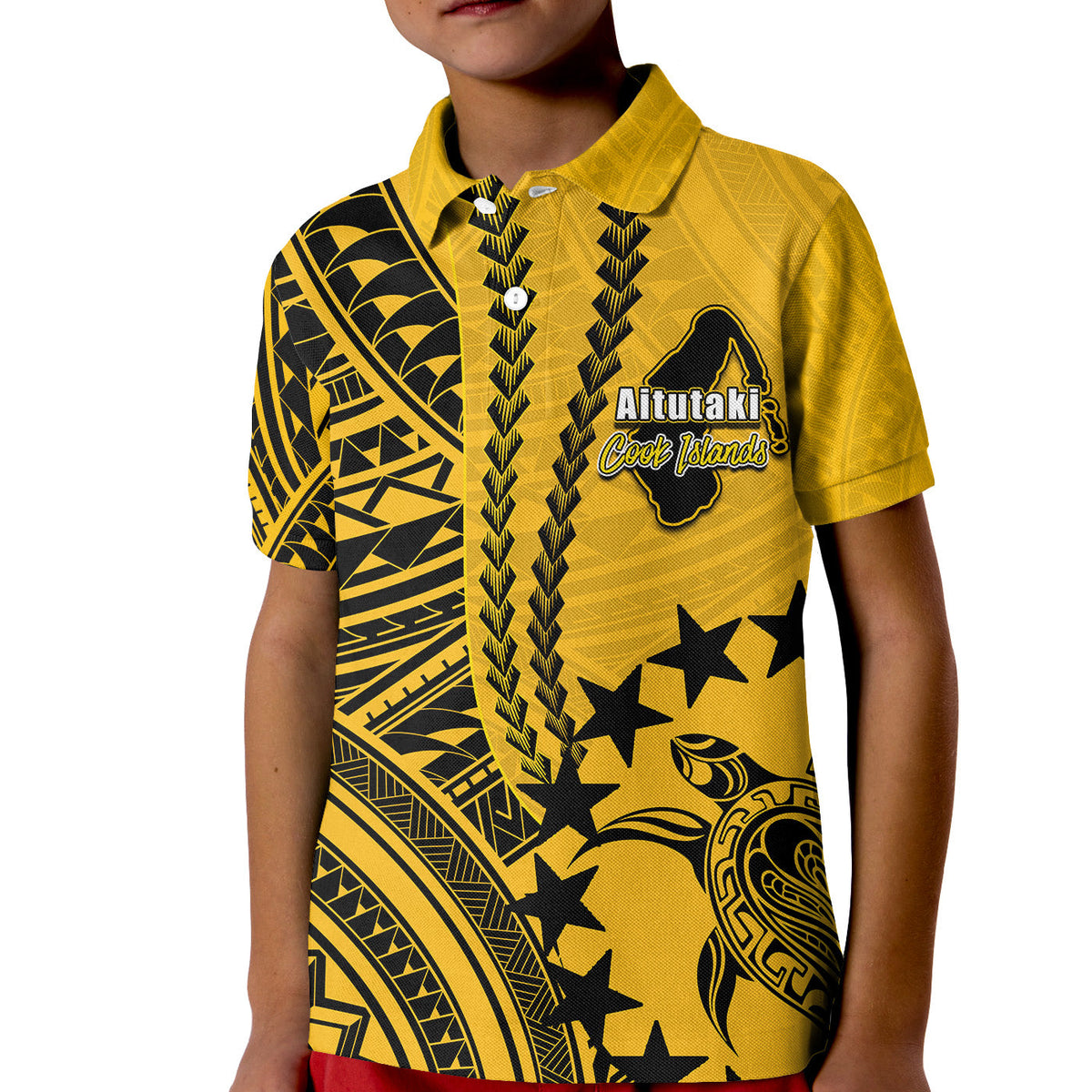 Cook Islands Aitutaki Polynesian Polo Shirt KID LT6 - Wonder Print Shop
