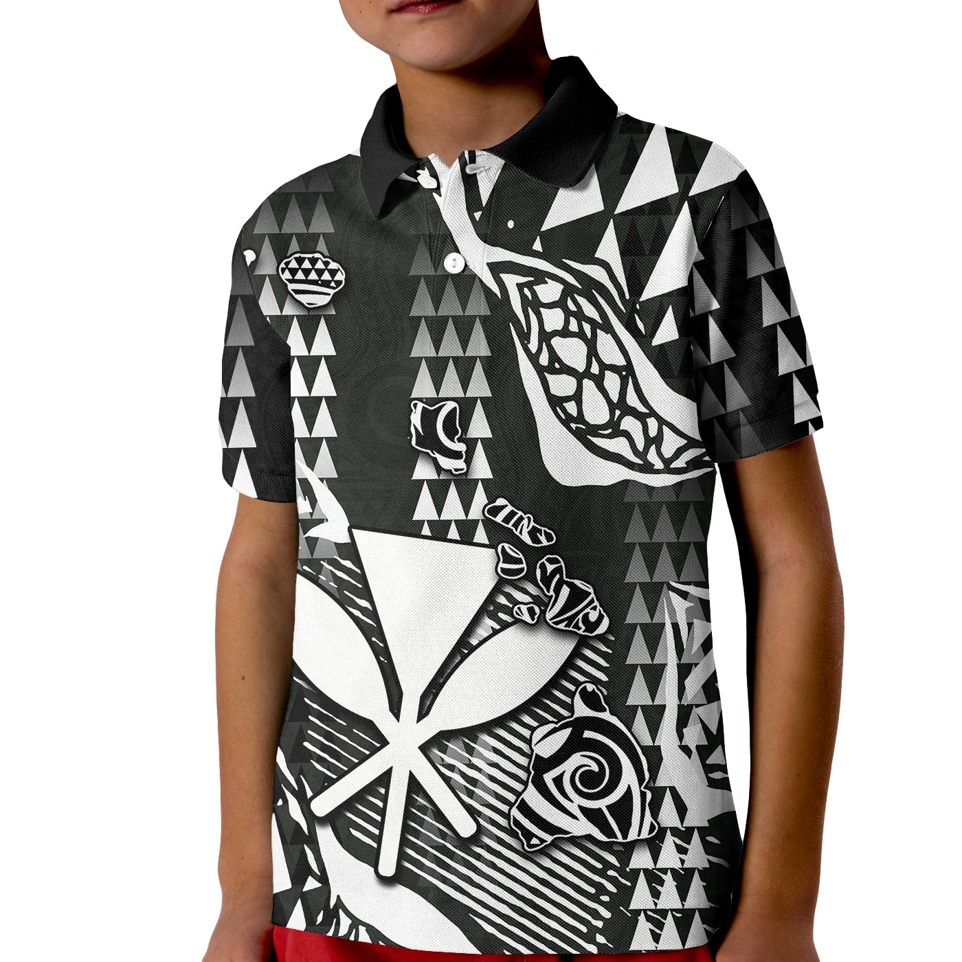custom-personalised-hawaii-kanaka-map-polo-shirt-kid-white-style