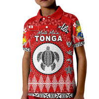Custom Mate Maa Tonga Ngatu Fonu Rugby Polo Shirt KID LT6 - Wonder Print Shop