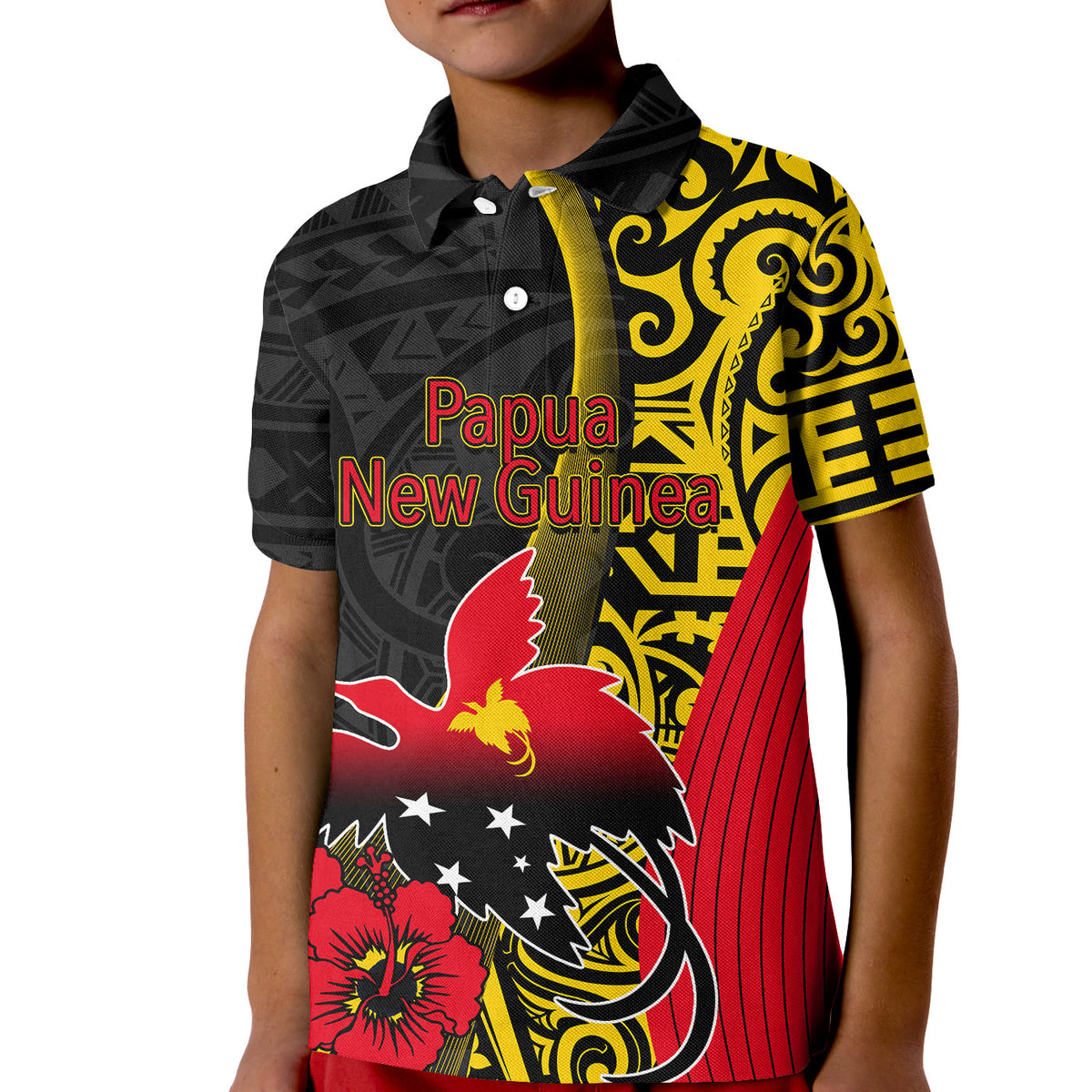 Custom Papua New Guinea Polo Shirt KID Vibe Style LT6 - Wonder Print Shop