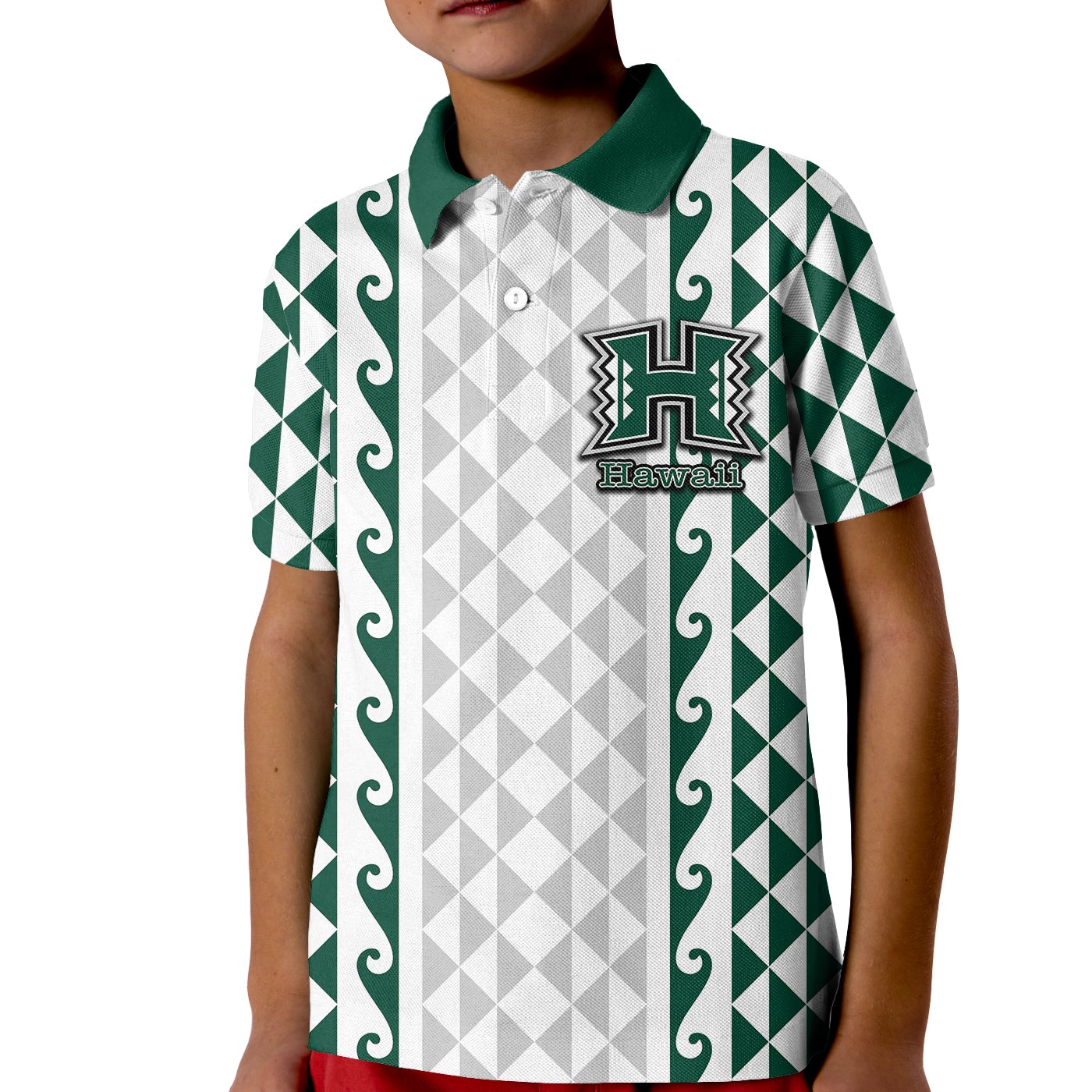 custom-personalised-hawaii-rainbow-wahine-volleyball-polo-shirt-kid