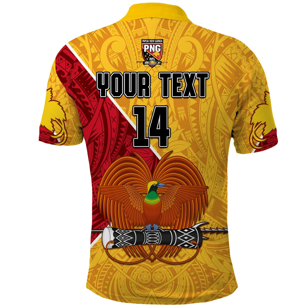 (Custom Text and Number) The Kumuls PNG Polo Shirt KID Papua New Guinea Polynesian Dynamic Style - Wonder Print Shop