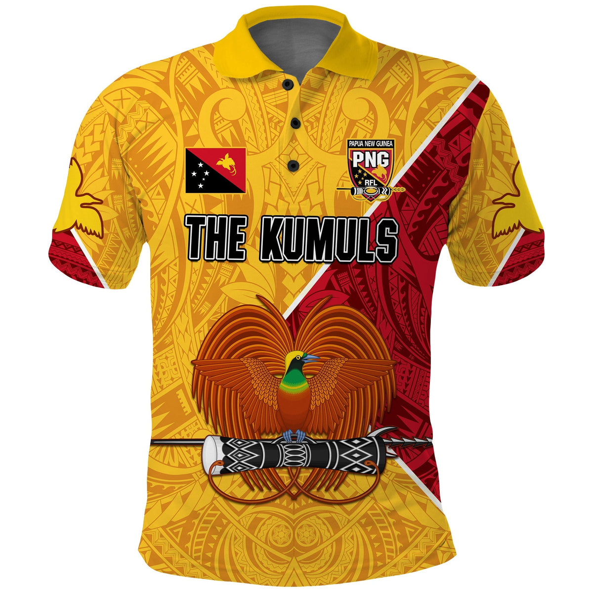 The Kumuls PNG Polo Shirt KID Papua New Guinea Polynesian Dynamic Style - Wonder Print Shop