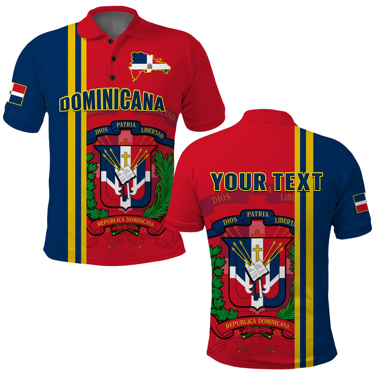 Custom Dominican Republic Polo Shirt Happy 179 Years Of Independence - Wonder Print Shop