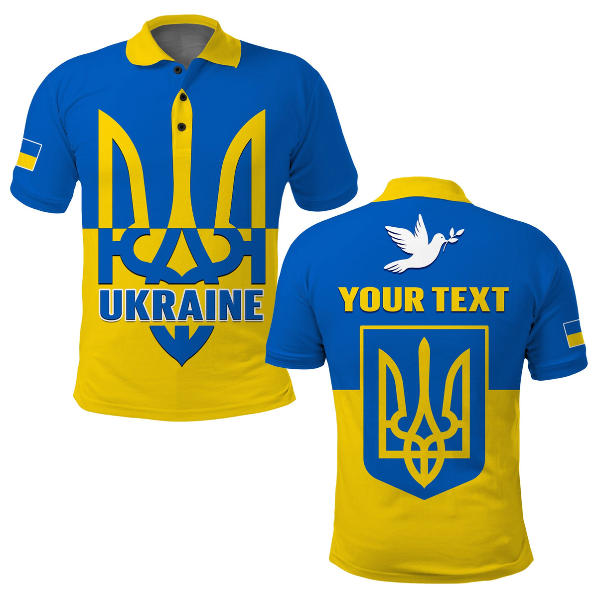 Custom Ukraine Polo Shirt Stand With Ukrainian Simple Style - Wonder Print Shop